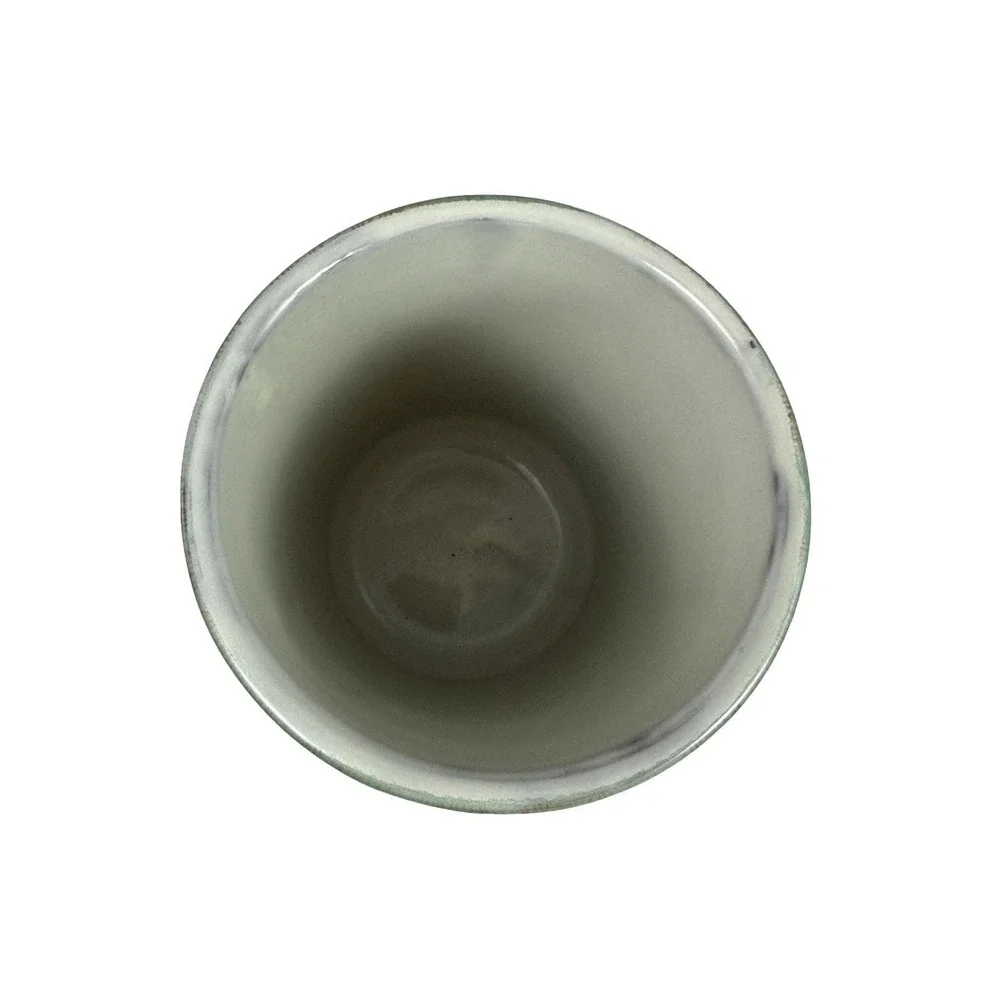 Style-Eyes By Baum Bros Utensil Crock Grape Writing  Ivory Blue Green Word Art